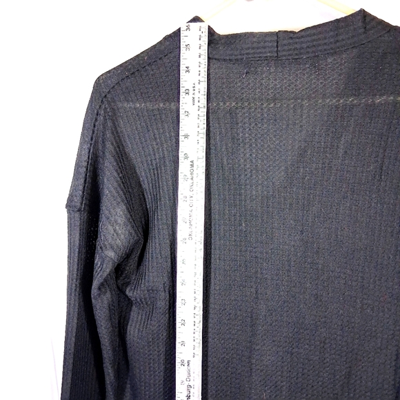 DellaRosa Medium Semi Sheer Women's Intimate Black Mid-thigh But. Down Sleepwear - Picture 6 of 9